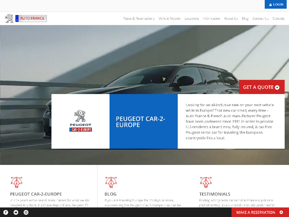 Auto France Website Screenshot