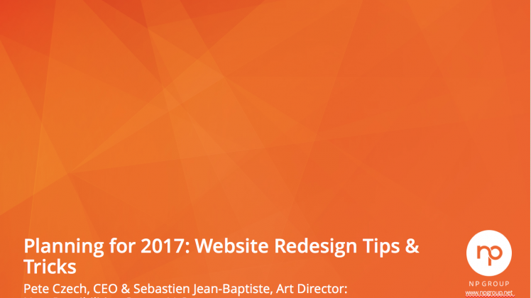 Webinar: Planning for 2017- Website Redesign Tips & Tricks