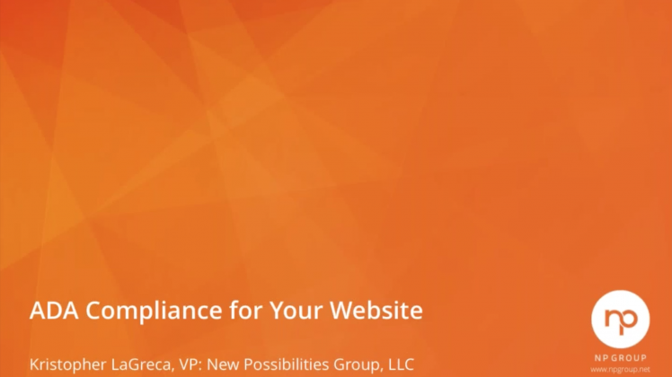 Webinar: ADA Compliance For Your Website