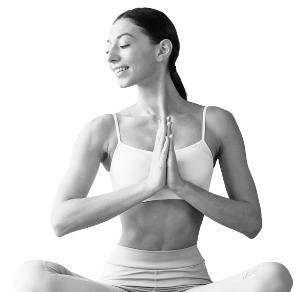 Woman posing in a yoga form